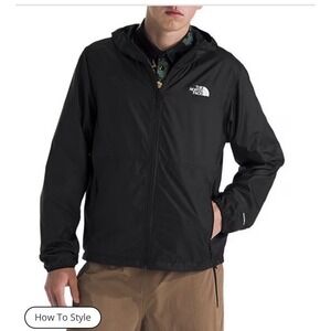 The North Face Cyclone Long Sleeve Wind Jacket Men's Large Black Lightweight